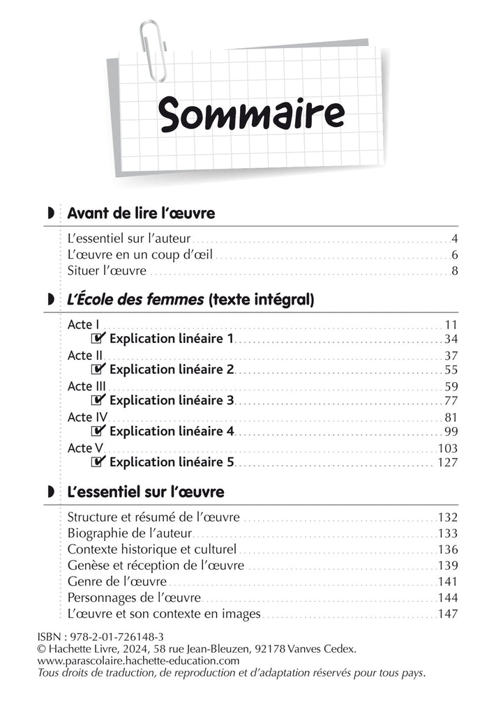 Bibliolycée - L'école des femmes