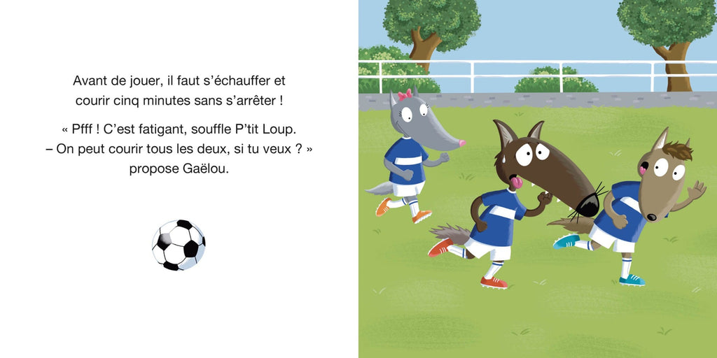 P'tit loup joue au soccer