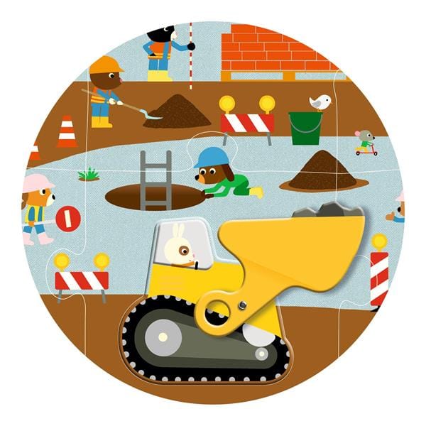 Puzzle géant - Le chantier - 12 pièces + 5 pièces