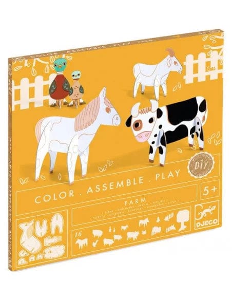Colorie, assemble et joue - Ferme