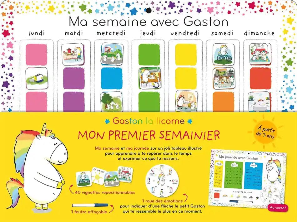 Mon premier semainier Gaston la licorne