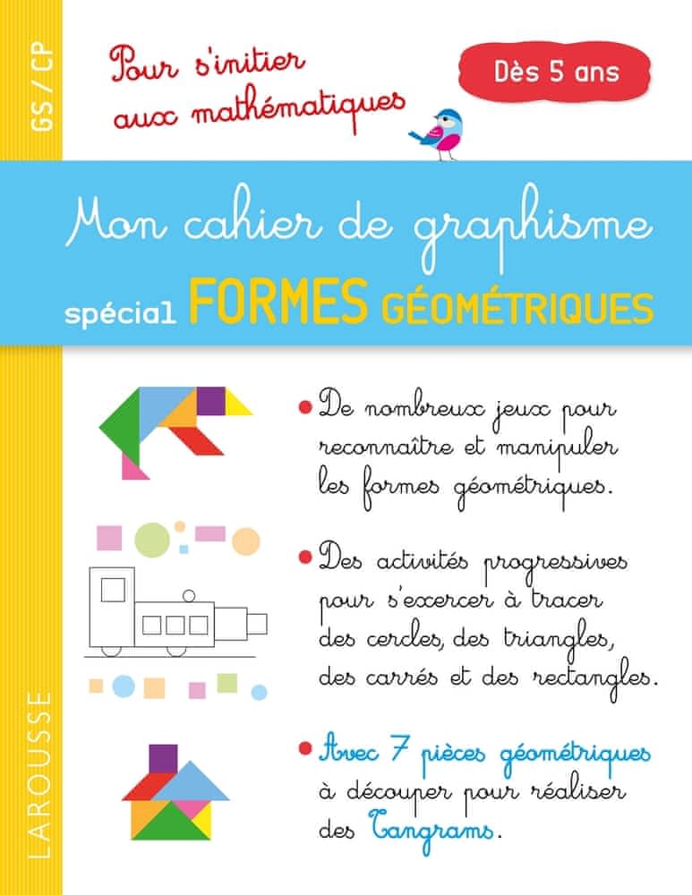 Mon cahier de graphisme: spécial formes géométriques