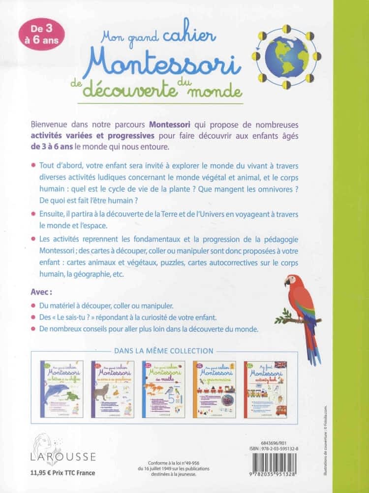 Mon grand cahier Montessori de découverte du monde