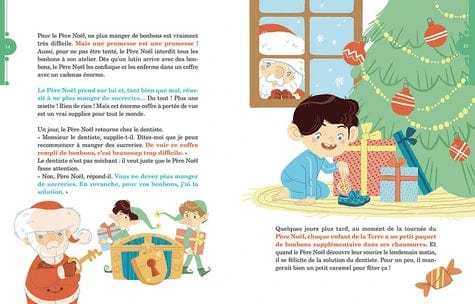 Le soir avec le Père Noël, les rennes et les bonhommes de neige