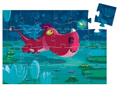 Puzzle Silhouette - Edmond le dragon - 24 pièces