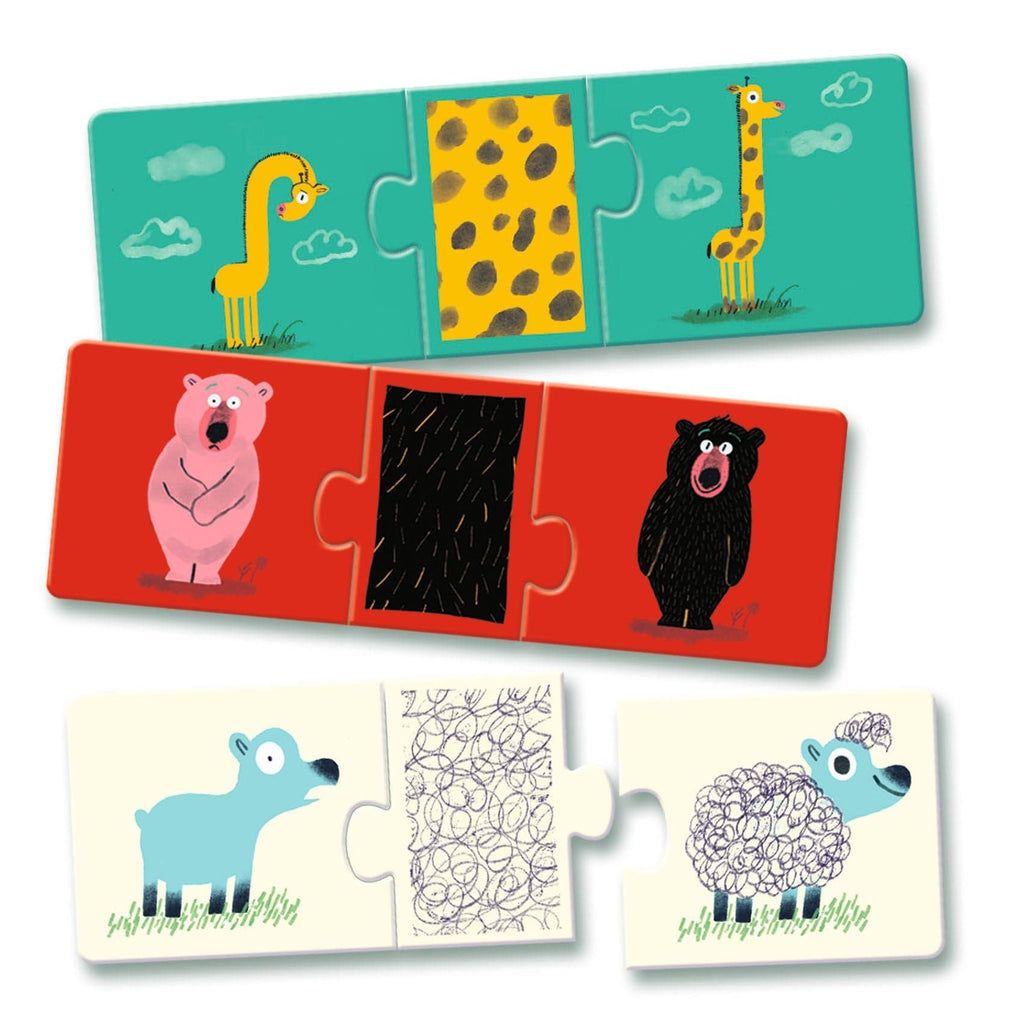 Puzzle Trio - Animaux tout nus !