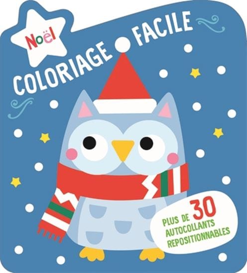 Coloriage facile - Noël - le hibou