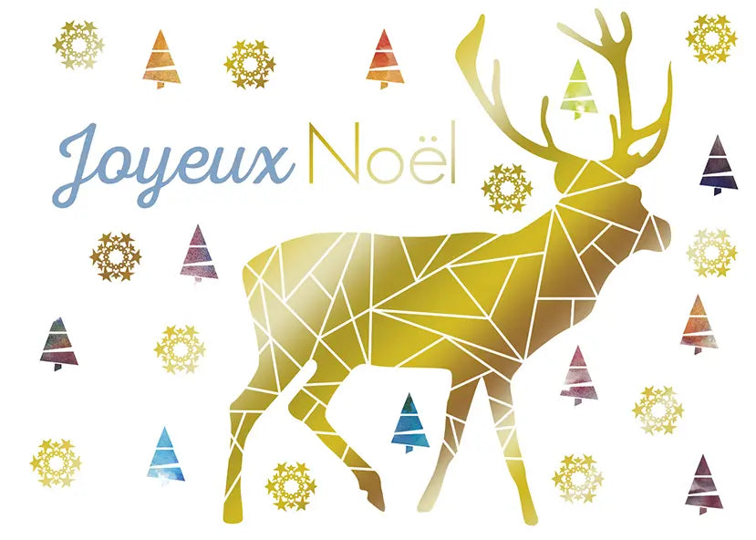 Carte de souhait - Noël - Renne