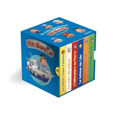 P'tit garçon - Ma petite bibliothèque - Coffret 6 livres - Les véhicules