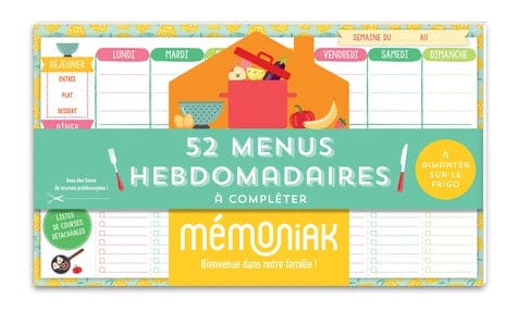 52 menus hebdomadaires