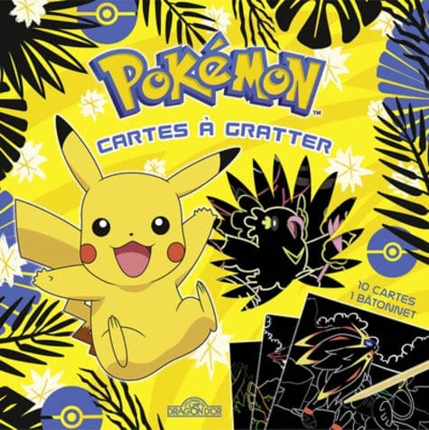 Pokémon - Cartes à gratter - Avec 10 cartes et 1 bâtonnet
