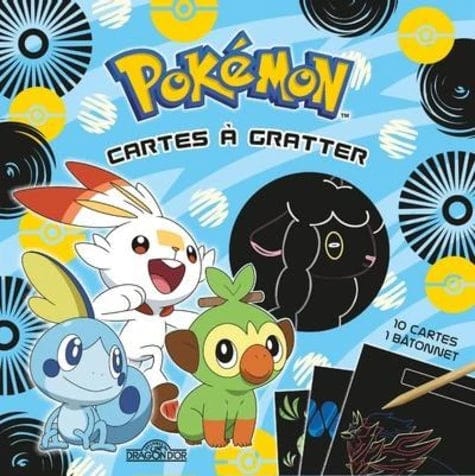 Pokémon - Cartes à gratter - Avec 10 cartes et 1 bâtonnet