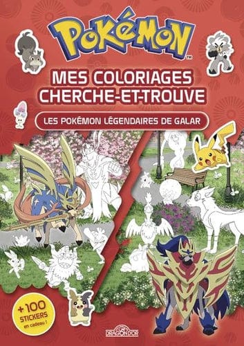Pokémon - Mes coloriages cherche et trouve - Les Pokémon légendaires de Galar