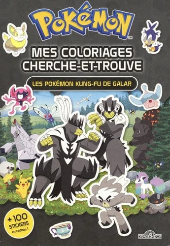 Pokémon - Mes coloriages cherche et trouve - Les Pokémon Kung-Fu de Galar
