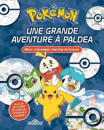 Pokémon - Une grande aventure à Paldea - Maxi coloriages, cherche-et-trouve