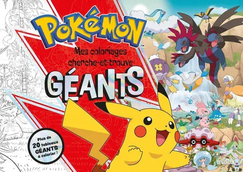 Pokémon - Coloriages cherche et trouve géants