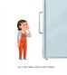 Derrière le frigo