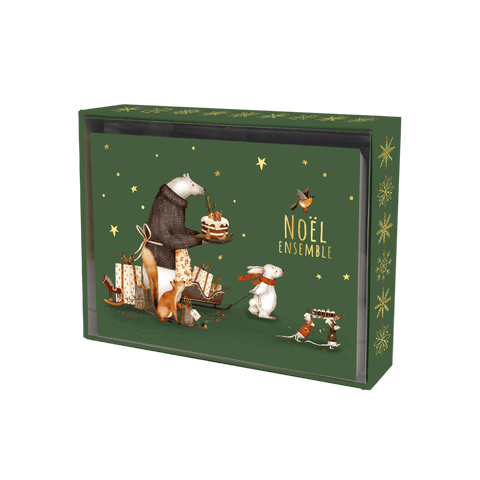 Coffret - Carte de souhait - Noël - Amis pour Noël