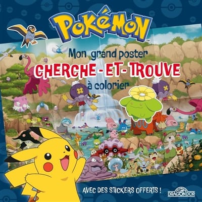 Pokémon - Mon grand poster cherche-et-trouve à colorier