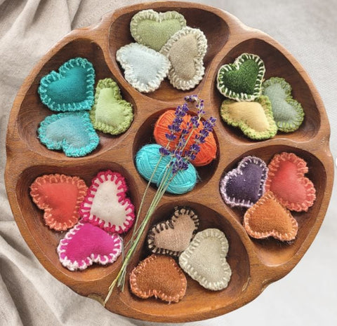 Sachet en forme de coeur à la lavande