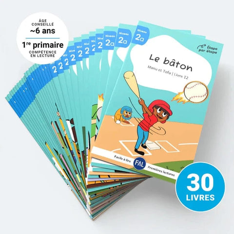 Ensemble Facile à lire - Manu et Tofu - niveau 2a - Pack de 30 livres