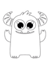 Petits coloriages avec 6 crayons - Monstres amusants