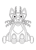 Petits coloriages avec 6 crayons - Robots