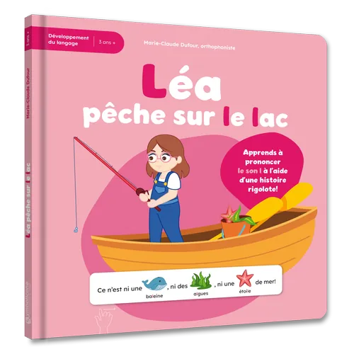 Léa pêche sur le lac