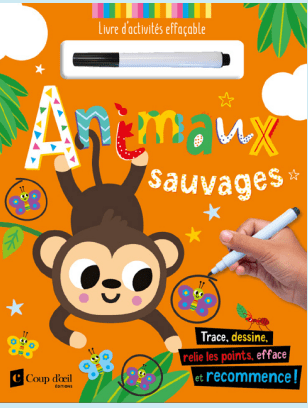 Livre d'activités effaçable - Animaux Sauvages
