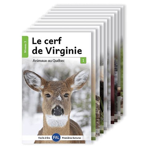 Ensemble Facile à lire - Les animaux au Québec - Niveau 3