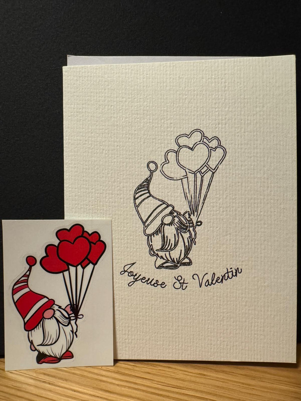 Carte de souhait - Saint-Valentin - Lutin blanc