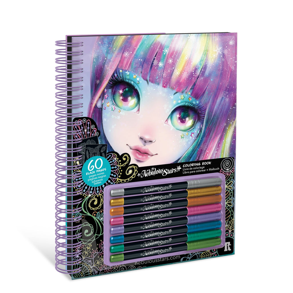 Nebulous Stars –  Livre de coloriage à pages noires - Isadora