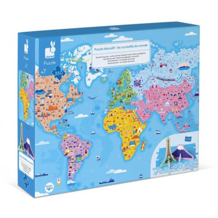 Puzzle éducatif - Les curiosités du monde