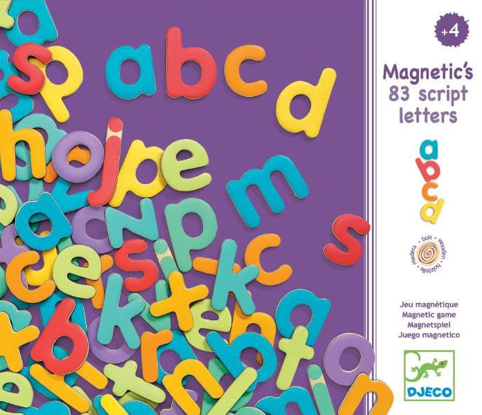 83 lettres minuscules script magnétiques