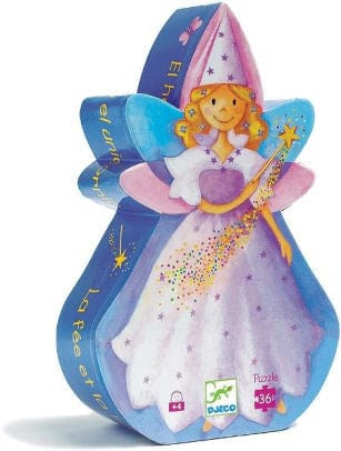 Puzzle silhouette - La fée et la licorne - 36 pièces