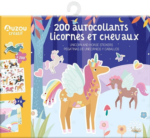 200 autocollants Licornes et chevaux