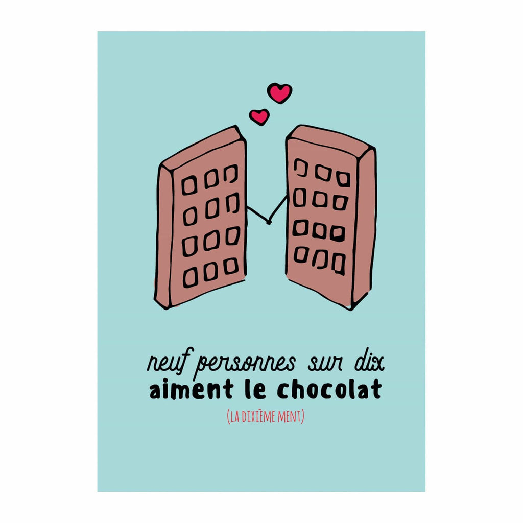 Aimant - 9 personnes sur 10 aiment le chocolat