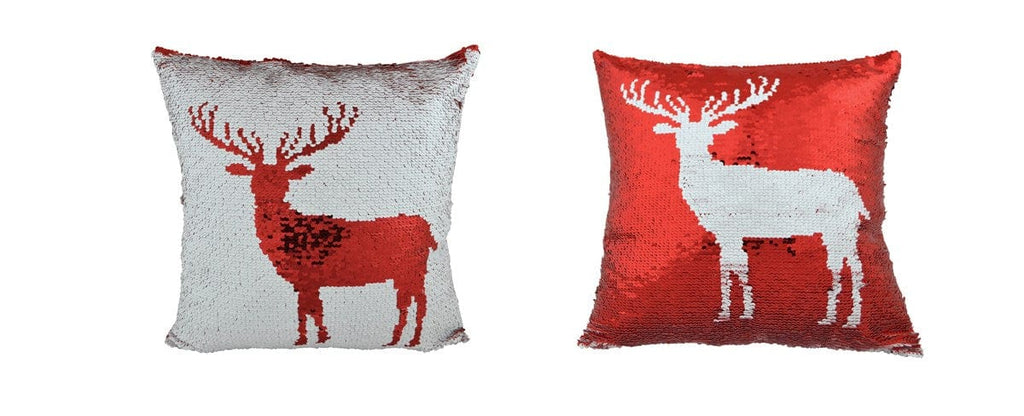 Coussin - Cerf rouge et blanc