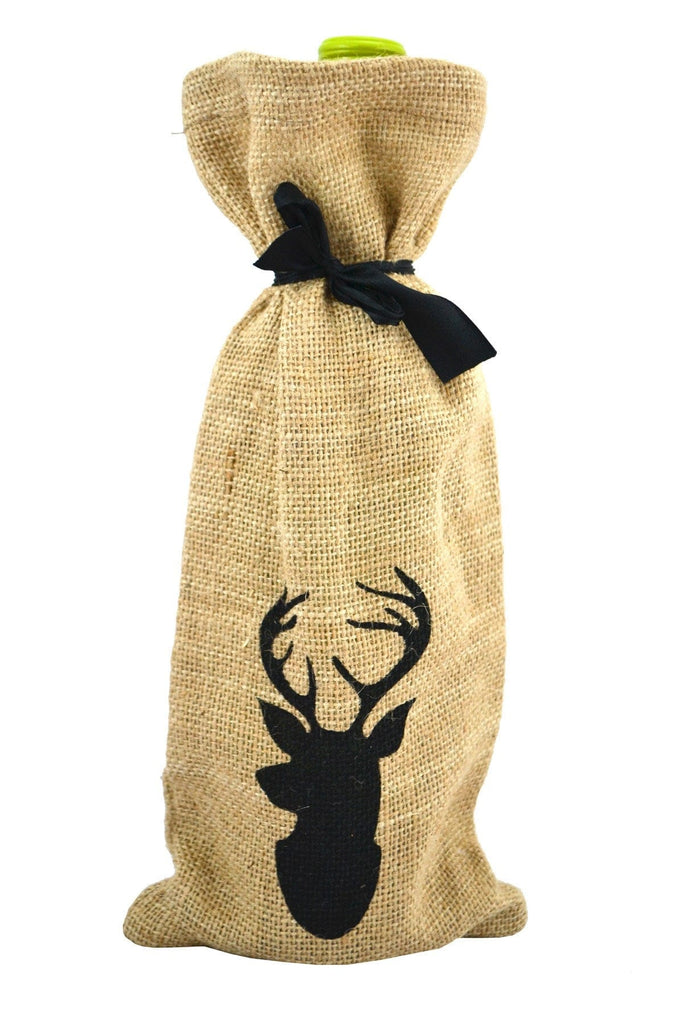 Sac cadeau pour bouteille de vin - Cerf
