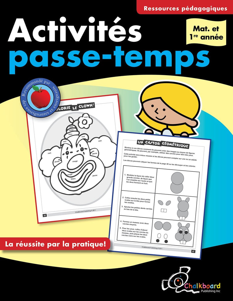 Activités passe-temps - Maternelle et 1re année