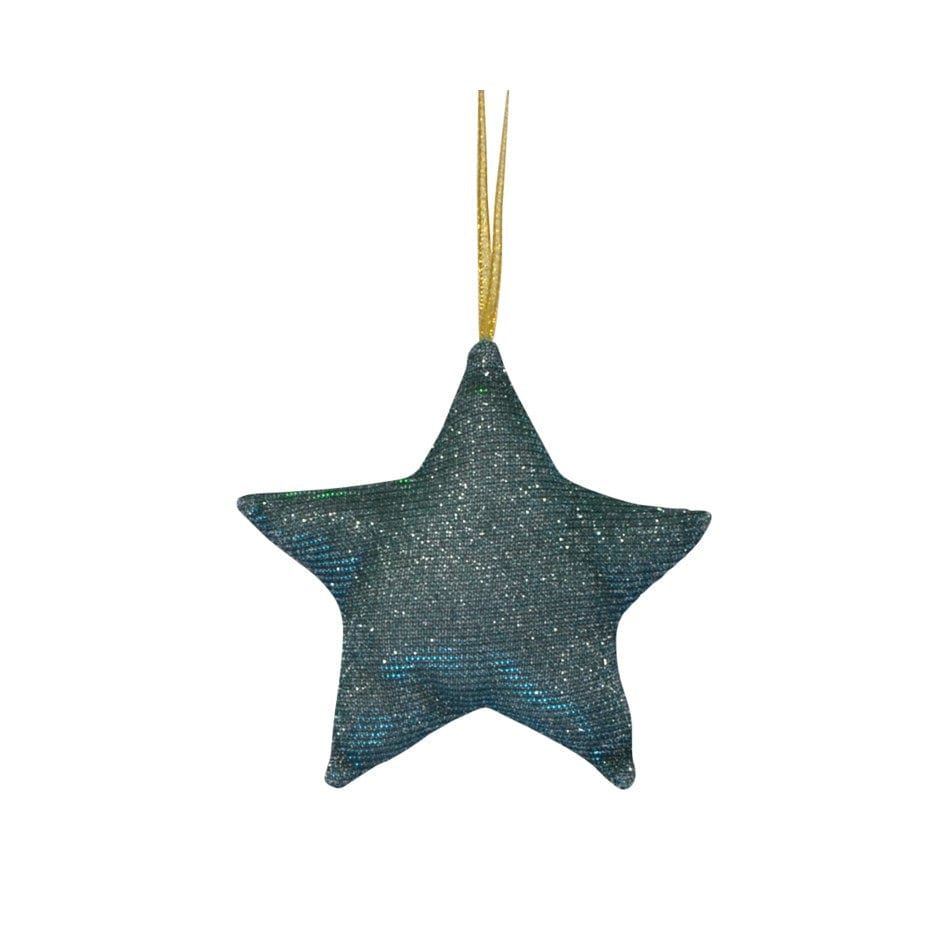 Décoration Sapin - Étoile bleu vert
