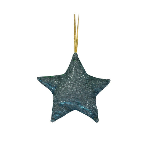 Décoration Sapin - Étoile bleu vert