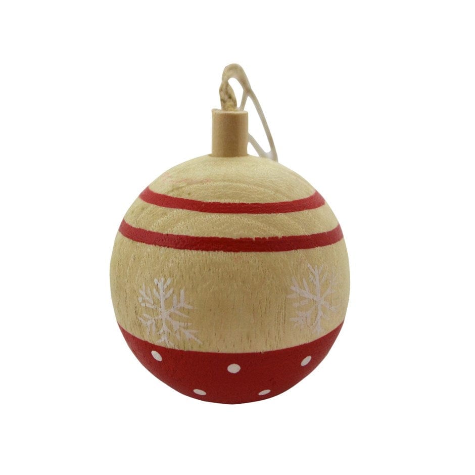 Décoration Sapin  - Boule en bois Flocon