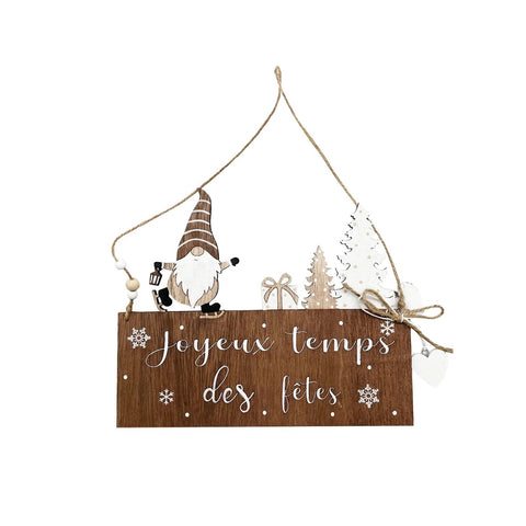 Déco Gnome "Joyeux temps des Fêtes"