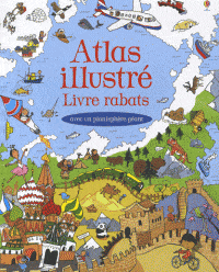 Atlas illustré avec un planisphère géant