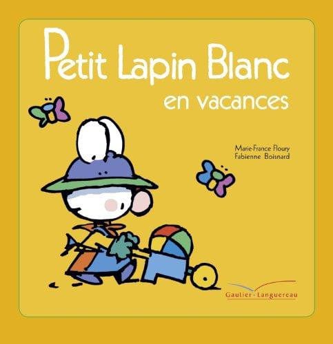 Petit lapin blanc en vacances