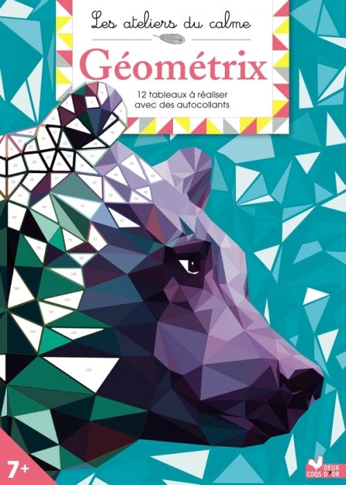Geometrix - 12 tableaux à réaliser avec des autocollants