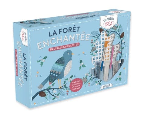 Forêt enchantée en strass et paillettes