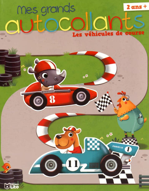 Mes grands autocollants - Les véhicules de course