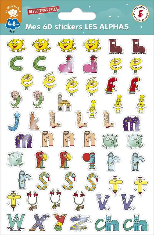 Mes 60 stickers Les Alphas